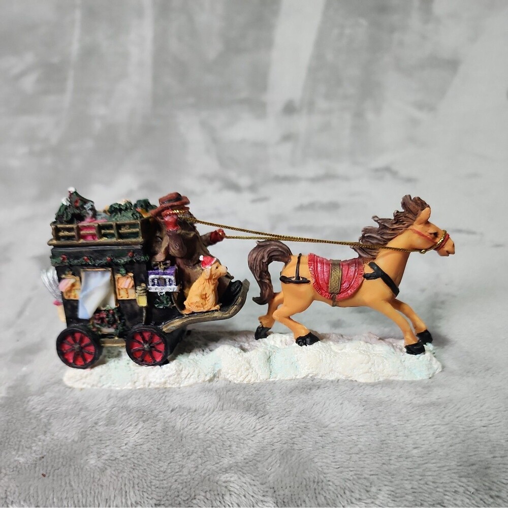 Vintage Rite Aid Horse and Carriage Figurine 3" Tall 6" Long